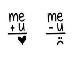 two faces with the words me and u in cursive writing, one has a heart