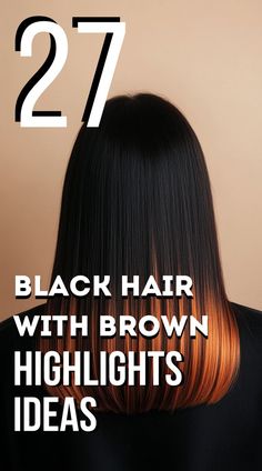 Black hair with brown highlights offers the perfect balance of warmth and depth. This look is ideal for anyone wanting a refined yet trendy style without a drastic change. #WarmHair #SophisticatedStyle Trendy Style, Sophisticated Style, Black Hair, Trendy Fashion, Highlights