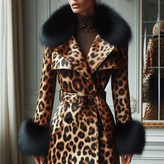 Wool Coats, Fashion Diva, Diva Fashion, Leopards, Snakes, Cheetah Print, Wool Coat, Fashion Makeup