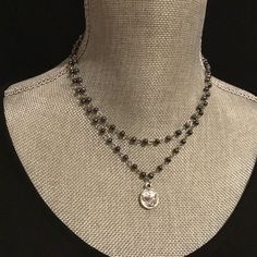 "❤️❤️❤️ On Sale 20% off and Free Shipping ❤️❤️❤️ Layered rosary chain necklace with silver Greek coin pendant. Closes with a lobster claw clasp. Made to order - single choker is 16\" or double choker has 16\" and 17\" strands. Other sizes available - please message me. You may order from several chain colors - white, black, turquoise, sapphire blue, gray hematite and cream The pendant is a lovely antique silver Goddess Athena coin. It is double sided and measures 16X20mm. Super dainty and fun to Athena Greek Goddess, Greek Coin Pendant, Silver Goddess, Rosary Chain Necklace, Coin Choker, Goddess Athena, Rustic Cross, Flower Cross, Gold And Silver Coins