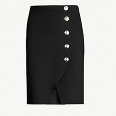 Love The Fabric, It’s Like Suit Fabric With A Little Stretch In It. Fits Really Nice With Any Tucked In Shirt. Does Fall A Little Higher Than Knee Length. Very Classy To Wear To Work Or Evening Night Out. Elegant Black Pencil Skirt With Buttons, Elegant Office Pencil Skirt With Buttons, Elegant Buttoned Pencil Skirt For Office, Elegant Black Skirt With Button Closure, Elegant Skirt With Button Closure For Night Out, Tucked In Shirt, Layered Mini Skirt, Plaid Pleated Mini Skirt, Tiered Mini Skirt