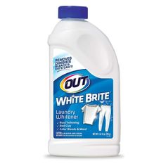 a bottle of white brite on a white background