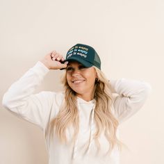 Loving the trucker hat trend? We have you covered! Great for throwing on and heading out the door. Looking darling has never been easier! Mesh back with adjustable snapback Embroidered letters Lightweight + Comfortable Everyday Trucker Snapback Hat, Everyday Trucker Hat For Baseball Season With Curved Bill, Everyday Snapback Trucker Hat With Letter Print, Everyday Trucker Hat For Baseball Season, Everyday Trucker Hat One Size Fits Most, Everyday Trucker Hat Baseball Cap, Everyday Trendy Snapback Trucker Hat, Embroidered Letters, Take It Easy