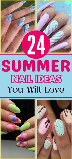 24 Pretty Summer Nail Ideas That You Will Love Nude Summer Nails, Summer Neutral Nails, Nails Inspiration Simple, Nails Simple Summer, Summer Nails Cute, Summer Nails Simple, Nails Cute Summer, Nails Acrylic Summer, Summer Nail Inspiration