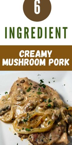 creamy mushroom pork with gravy is an easy and delicious dinner that's ready in under 6 minutes