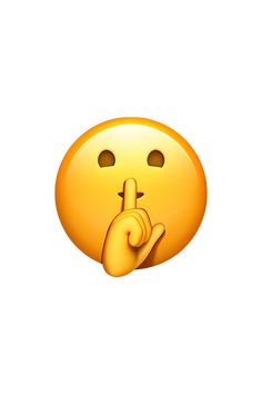 an emoticive smiley face with one finger on its nose and the other hand under it's chin