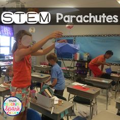 STEM til the END: Engaging STEM Activities for the End of the Year | All About 3rd Grade Stem Parachute Activity, Parachute Stem Challenge, Stem Activities For 3rd Grade, Third Grade Stem Activities, Math Project Ideas, Elementary Stem Activities, Third Grade Activities, Stem Engineering, Stem Classes