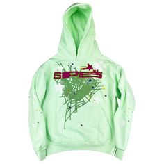 Sp5der Sp5 Hoodie Sweatshirt Mint Green | Spider Worldwide Trusted Seller 100% Authentic Fast Shipping Ss23 Cotton Puffed Print Ribbed Cuffs, & Waist Made In Usa In Most Cases We Do Not Keep Original Packaging From Brands Unless It Is Shown In Our Listing Pictures, This Applies To All Clothing In Our Shop. All Pictures Are Taken By 0riginalfeet. Green Spider, Spider Worldwide, Spider Hoodie, Hoodie Sweatshirt, Mint Green, Made In Usa, Mens Shirts, Mint, Man Shop