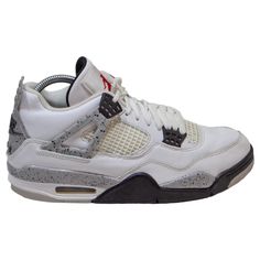 AIR JORDAN 4 Retro High Top Trainers White Mens UK 7.5 White High-top Air Jordan 4 For Sports, White High-top Air Jordan 4 Sports Shoes, White High-top Air Jordan 4 Sneakers, Air Jordan 4 Mid-top With Cushioned Footbed, Air Jordan 4 Mid-top Synthetic For Sports, White Mid-top Air Jordan 4 For Sports, Mid-top Synthetic Air Jordan 4 For Sports, White High-top Air Jordan 4 With Perforations, Casual Air Jordan 4 With Speckled Midsole For Streetwear