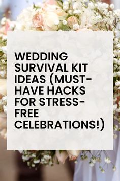 Planning a wedding can be fun but also a bit stressful. Discover must-have hacks for a smooth celebration with our Wedding Survival Kit Ideas. Learn what to pack for your big day to tackle any hiccups. From emergency essentials to clever tips, we’ve got you covered for a joyful event. Don’t miss out on the secrets that can make your wedding stress-free! Save this pin for later and follow us for more helpful ideas. Wedding Survival Kits, Emergency Essentials, Clever Hacks, Survival Kit, What To Pack, Must Haves, Our Wedding