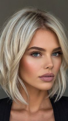 Best Hacks for Icy Platinum Blonde Hair 🌸 2023 Platinum Blonde Hair Trends, Platinum Blonde Hair Long Bobs, Blonde Bob Platinum, Low Maintenance Blonde Hair Short, Platinum Blonde Lob, New Blonde Hair Trends 2024, Italian Bob Haircut With Bangs, Dimensional Blonde Bob, Icy Blonde Bob