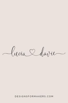 the word lucia and dare written in cursive handwriting