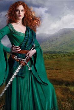 Judy York Art Woman With Red Hair, Ancient Dress, Celtic Woman, Medieval Dress, Warrior Princess, Kilt, Redheads