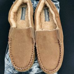 Brand New No Boxes Or Tags. Suede Upper Cozy And Warm Faux Fur Lining Very Comfortable With Memory Form Indoor And Outdoor Slipper Classic Appearance Slip-On G1228 Comfortable Slip-on Moccasins With Round Toe, Comfortable Brown Round Toe Moccasins, Comfortable Brown Moccasins, Comfortable Brown Suede Moccasins, Comfortable Moccasins With Round Toe, Casual Suede Moccasins For Winter, Casual Winter Suede Moccasins, Brown Moccasins With Cushioned Footbed, Brown Suede Flat Slippers