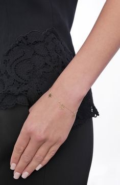 Artsy stars lend celestial shine to this dainty 14-karat-gold bracelet. Style Name:Bony Levy 14K Gold Star Charm Bracelet (Nordstrom Exclusive). Style Number: 5892510. Available in stores. 14k Gold Dainty Bracelet With Star Charm, Dainty 14k Gold Bracelet With Star Charm, 14k Gold Dainty Jewelry With Star Charm, Dainty 14k Gold Star Charm Jewelry, Dainty Star Charm Bracelet, 14k Yellow Gold Bracelet With Star Charm, Dainty Yellow Gold Star Bracelet, Delicate 14k Gold Jewelry With Star Charm, Star Charm Bracelet