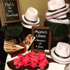 hats and other items are on display for sale