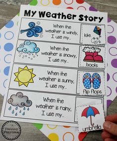 a printable weather story for kids to use in their homeschool or classroom