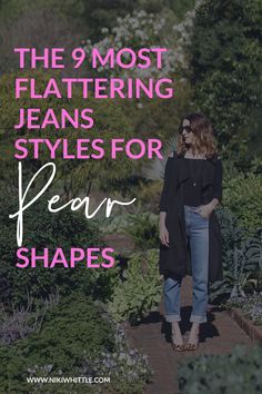 If you struggle to find jeans to fit your pear shape this article will   give you 5 tips for buying jeans, share the key things to look for in   jeans that flatter a pear shape, and the most flattering jeans styles   for triangle shaped women #jeans #denim #pearshape #triangleshape   #bodyshape #bodytype #flattering #shoppingtips #bodyshapes Jeans For Pear Shaped Women, Triangle Body Shape Outfits, Pear Shaped Outfits, Jean Styles, Pear Shaped Women, Pear Body