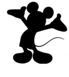 an image of mickey mouse silhouetted on a white background