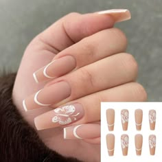 Nail Extensions Acrylic, Nail Art Tips, Nagel Tips, Fake Nails With Glue, Coffin Nails Long, Ballerina Nails, Stick On Nails, Acrylic Nails Coffin, Nail Art Hacks