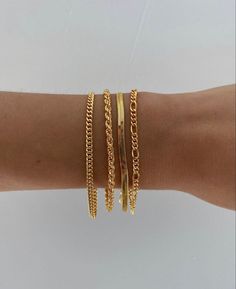 Gold Layered Bracelets, Wrist Jewelry, Gold Armband, Golden Jewelry, Casual Jewelry, Girly Accessories, Girl Jewelry