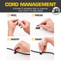 instructions for how to use cord management