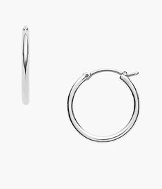 Stainless Steel Hoops - JOF00001040 Fashion Colours, Fashion Earrings, Fossil, Primary Colors, Wallets, Silver Bracelet, Hand Made, Silver Tone, Stainless Steel