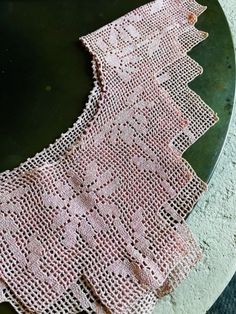 "This is a beautiful HandMade Pink/Peach Cotton Crochet Yoke using a daisy pattern with a graduated step along the bottom of the yoke.   This would be fabulous if you were to sew/attach it over the top of a babydoll blouse or nightgown.  The yoke is in mint condition and is waiting to be used!  There is enough flexibility on the siz to fit S/M.  It measures 20\" across at the shoulder, 9\" across at the neck opening and the depth of the yoke is 6 3/4\" at center back and 5 1/4\" at center front. Yoke Crochet Diagram, Crochet Lace Yoke Pattern, Crocheted Yoke Pattern, Vintage Crochet Yoke Pattern, Crochet Top Down Round Yoke, Crochet Yoke, Babydoll Blouse, Crochet Daisy, Daisy Pattern