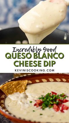 quesadilla dip in a bowl with tortilla chips