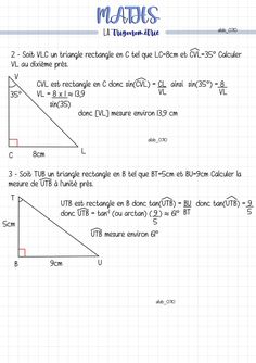 the triangle is shown with two sides and one side has an angle that can be divided into