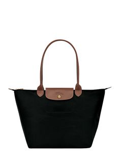 Longchamp Le Pliage Original Large Shoulder Bag Long Champ Bag, Longchamp Tote Bag, Longchamp Le Pliage Large, Longchamp Tote, Large Shoulder Bags, Black Tote