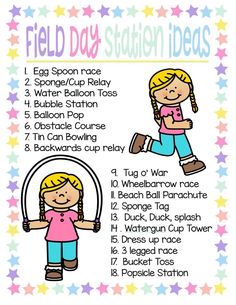 a poster with instructions for field day students to learn how to use the hoop toss