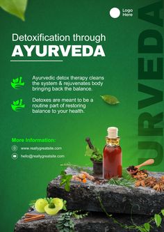 Canva editable template.  It is easily editable in Canva App. Ayurveda Poster Design, Ayurveda Social Media Post, Ayurvedic Doctor, Health Poster, Creative Banners, Branding Social Media