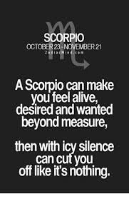 a quote that reads scorpio can make you feel alive, desired and wanted beyond measure