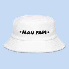 Elevate your festival fashion and music vibes with our "Mau Papi" Unstructured Terry Cloth Bucket Hat. This isn't just any hat; it's a celebration of DJ culture and the rave scene, inspired by Mau P's unique style. 🎩 Key Features 🎩 Unstructured, comfortable terry cloth fabric DJ-inspired design for music lovers Versatile style suitable for EDM and music festivals One size fits most with a relaxed fit 🎶 Rave-Ready Vibes 🎶 Whether you're heading to a music festival, a rave, or just wanting to Summer Hip Hop Hat With Curved Brim, White Adjustable Flat Brim Costume Hats And Headpieces, Summer Festival Snapback Hat, White Wide Brim Costume Hat For Festival, White Wide Brim Festival Hat, Summer Bucket Hat With Curved Brim As Gift, Summer Gift Bucket Hat With Curved Brim, Summer Curved Brim Bucket Hat, White Short Brim Hat For Festival