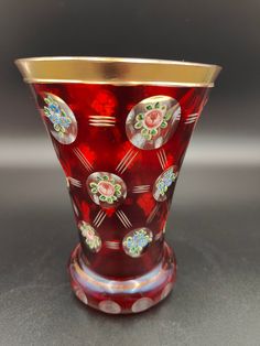 Probably an early 20th century vase. High quality Bohemian glass. Our items are articles are from early 1900's to 1990's are not new.  There is everyday objects and collectibles as well and can have age-typical patina and signs of wear.  Before shipping we do clean them. Minor color deviations compared to image representations are possible and can not be avoided. As a seller, I am not responsible for any delays caused by customs. Any customs fees and taxes incurred are to be borne by the buyer. Boho Vase, Everyday Objects, Early 20th Century, Fine Art Ceramics, 20th Century, Patina, Art Collection, Collectibles, Signs