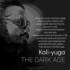 a man with glasses and a beard in front of a quote from karl - yuga