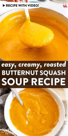 the recipe for creamy roasted butternut squash soup