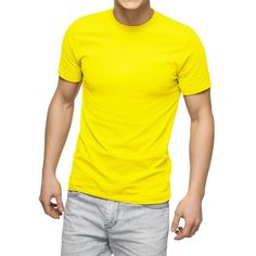 The simple crew neck shirts are here! Stylish, comfortable, and affordable! All that you could ask for in a shirt wrapped into one. Suitable for casual wear and sportswear. These shirts will put a stylish edge into your versatile leisurewear wardrobe. Size: XL.  Color: Yellow.  Gender: male.  Age Group: adult.  Pattern: solid.