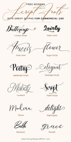 the different types of calligraphy are shown in this graphic style, including letters and numbers