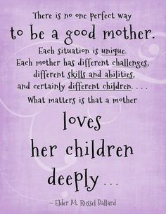 a poem written in black ink on purple paper with the words love's her children deeply