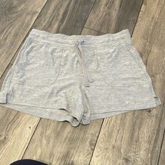 Women’s Grey Shorts. Size M. New, Never Worn. Pajama Shorts With Pockets For Lounging, Casual Gray Shorts For Lounging, Loungewear Pajama Shorts With Pockets, Casual Gray Pajama Shorts, Gray Casual Pajama Shorts, Black Capris, Running Short, Spandex Shorts, Shorts Women