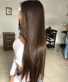 Hair Without Heat, Chocolate Brown Hair Color, Chocolate Brown Hair, Dark Brown Hair Color, Long Brown Hair, Beautiful Long Hair, Dark Brown Hair, Light Brown Hair, Brunette Hair