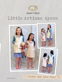 the little artisan apron pattern is available for girls