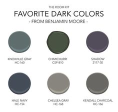 the room kit for favorite dark colors from benjamin moore