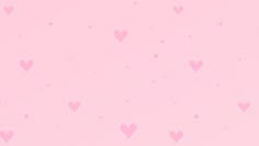 a pink background with small hearts on the left and right side of the image, as well as smaller ones in the middle