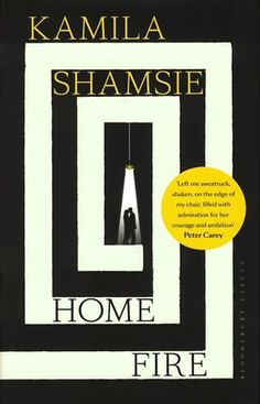 a book cover with the title home fire written by kahla shamse and illustrated by