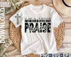 a white t - shirt with the words peace on it and a cross in the background