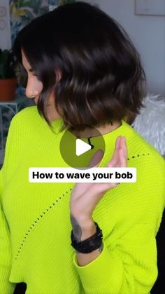 27K views · 1.1K likes | Gabriela Soares on Instagram: "How to wave your bob ✨ 💇‍♀️  Step 1:  Wave the bottom sections with a flat iron by rocking back and forth. The flat iron I used is @tymo_fashiontech  Step 2: Using a 1 inch curling iron and vertical subsections, clamp at the root, slide down, rotate up, unravel and pull through to straighten ends. The curling iron I used is @babyliss  Step 3: Add a salty texture with texture spray NOT hairspray. The one I always reach for is @sexyhair texture spray.   ⭐️ Shop my Favourite Products  You can shop all beauty products used in my link tree bio under “Shop my Favourites”. Click on “posts” to find specific looks from my feed.  #bobhaircut #howtowaveyourhair #bobhairstyles #bobhairstyle #bobhaircuts #bluntbob #bluntbobhaircut #bluntbobcut #s How To Curl Bob Hair With Straightener, How To Curl A Bob Haircut, How To Curl A Bob, Curling Short Hair With Flat Iron, Curl Short Hair With Flat Iron, How To Curl Short Hair With A Flat Iron, Waves With Straightener, Flat Iron Waves Short Hair, How To Wave Your Hair