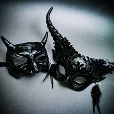 Step Into A Realm Of Mystique And Allure With Our Devil Horned Masquerade Mask Set, Designed To Captivate At Any Event With Its Striking And Bold Design. Perfect For Adding An Air Of Enchantment To Masquerade Balls, Music Festivals, Themed Parties, Or Halloween Events, These Masks Will Transform You Into A Figure Of Intrigue. Unique And Eye-Catching Design_this Exclusive Set Features Two Mesmerizing Masks: * A Men Mask With Sculpted Horns, Offering A Sleek, Bold Look For Those Seeking A Touch Of Masquerade Mask With Horns, Halloween Festival Eye Mask Masquerade, Halloween Festival Masquerade Eye Mask, Black Fantasy Masks And Prosthetics For Festivals, Black Fantasy Masks For Festival, Black Fantasy Festival Mask And Prosthetics, Gothic Masks For Halloween Festival, Gothic Black Masquerade Mask For Festival, Gothic Halloween Festival Masks